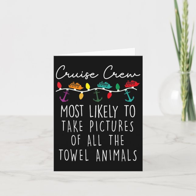 Cruise Crew Most Likely To Take Pictures Of All Th Card (Front)