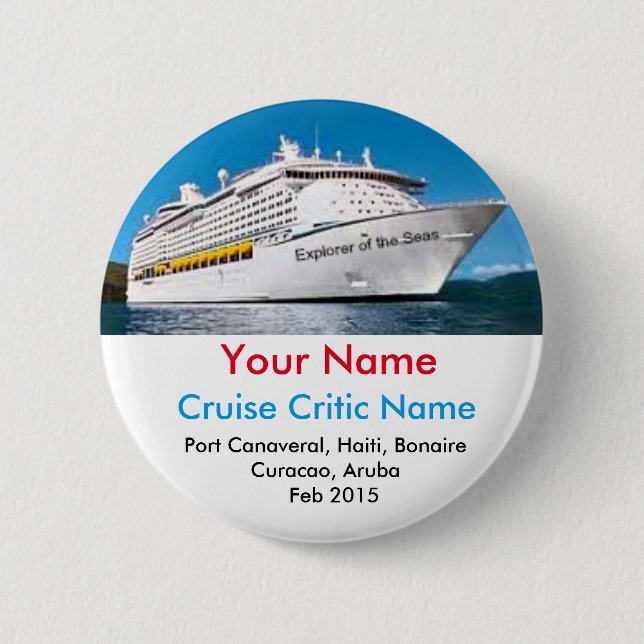 Cruise Critic Name Badge Button (Front)