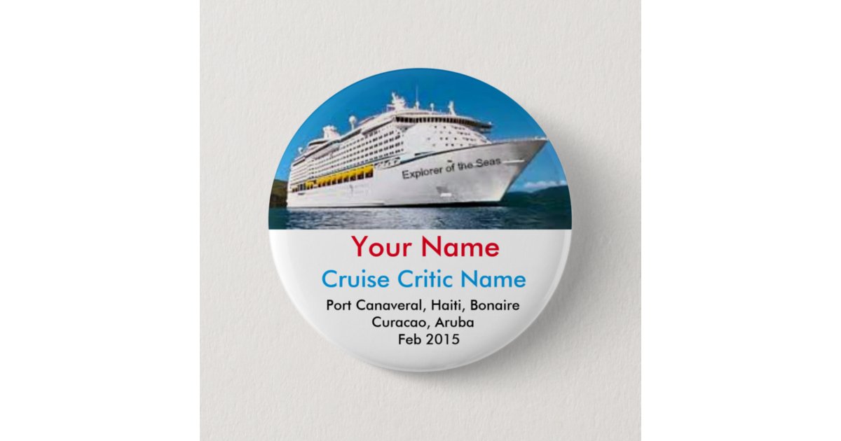 Cruise Critic Name Badge Button | Zazzle