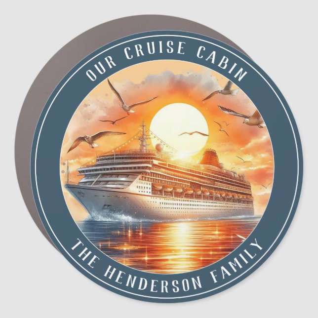 Cruise Decor Door Personalized Magnet (Front)