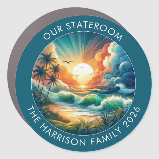 Cruise Decor Door Personalized Magnet (Front)