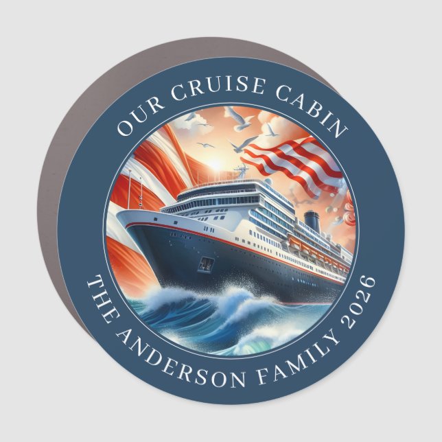 Cruise Decor Door Personalized Magnet (Front)