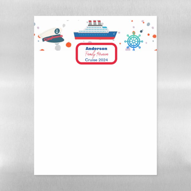 Cruise Door Magnet Magnetic Dry Erase Sheet (Vertical)