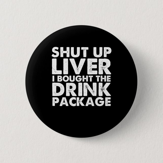 Cruise Drink Package Cruise Ship Cruising Vacation Button (Front)