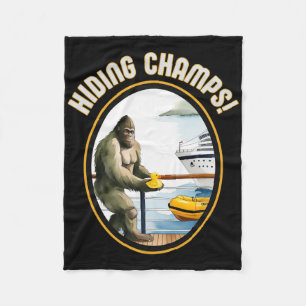 Cruise Ducks And Bigfoot Hiding Champs Done Hiding Fleece Blanket