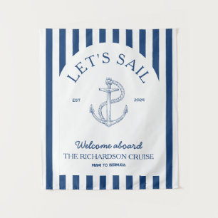 Cruise family reunion banner tapestry