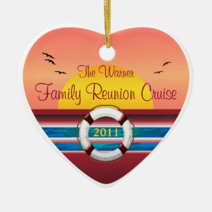 Cruise Family Reunion - Sunset  Template Ceramic Ornament