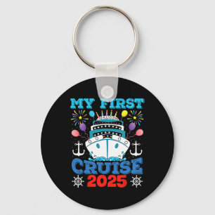 Cruise Family Vacation Tee Ship Anchor My First Cr Keychain