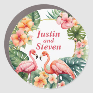 Cruise Flamingo Decor Door Personalized Magnet