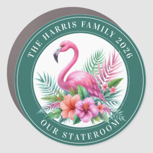 Cruise Flamingo Decor Door Personalized Magnet