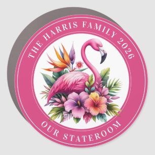 Cruise Flamingo Decor Door Personalized Magnet