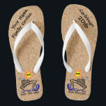 Cruise Flip Flops Adult Wide Straps Seas the Day!<br><div class="desc">Put together your two favorite things - flip flops and cruise travel, and get ready to hit the beach. Great to customize for families, a trip with friends, bachelor/ bachelorette parties or other special occasions. Perfect for showing how much fun you are having and taking home a wonderful keepsake. Personalize...</div>