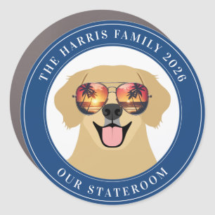 Cruise Golden Retriever Door Personalized Magnet