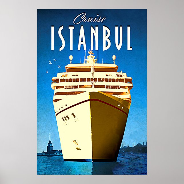 Cruise Istanbul, Mediterranean sea, Turkey,vintage Poster (Front)