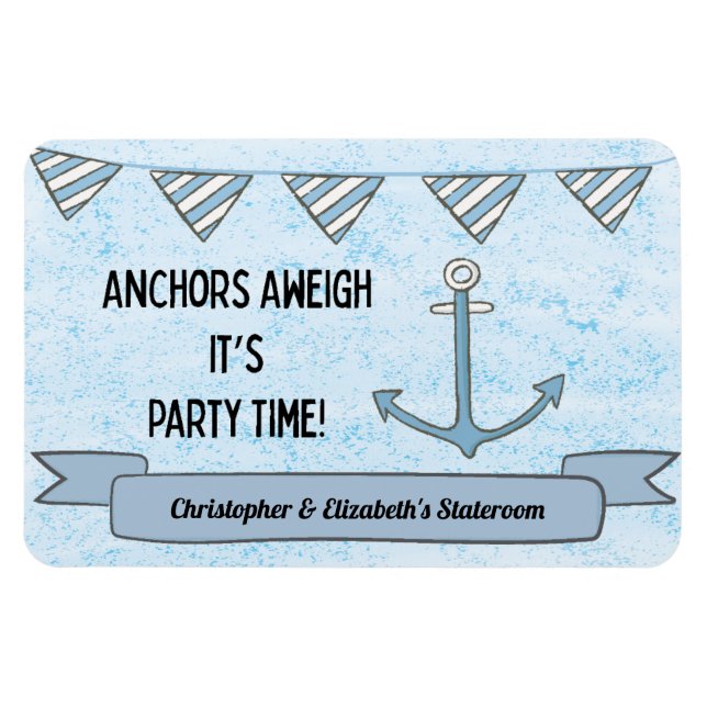 Cruise Life Anchor Cabin Stateroom Door Marker Magnet (Horizontal)