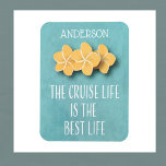 Cruise Life Tropical Flower Monogram Cabin Door Magnet<br><div class="desc">The Cruise Life Is The Best Life travel vacation quote for those that simply love to cruise. Add your name to create a wonder cabin room stateroom door marker or finder. Lovely yellow tropical island flowers to remind you of your favorite paradise places.</div>