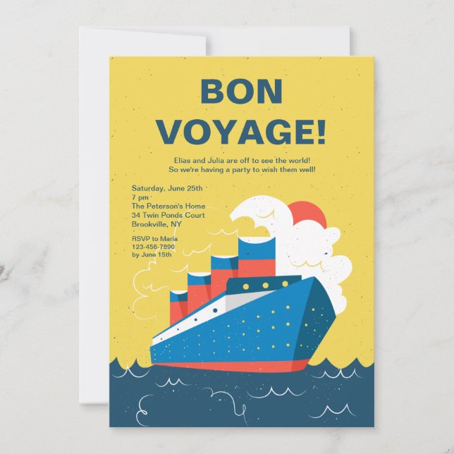 Cruise Liner Invitation (Front)