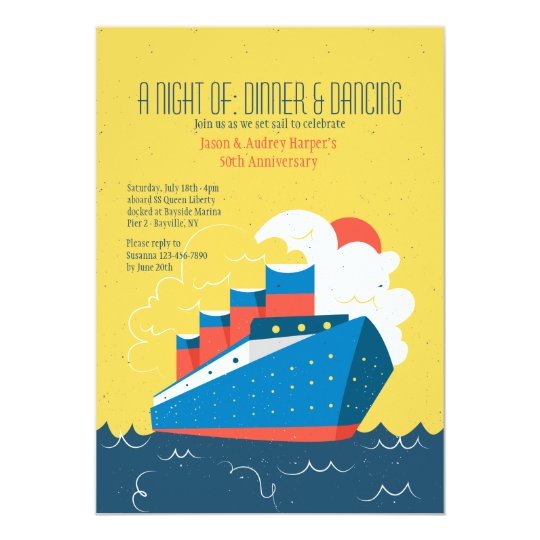 Cruise Liner Invitation Zazzle Com
