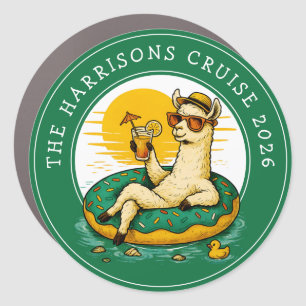 Cruise Llama Decor Door Personalized Magnet