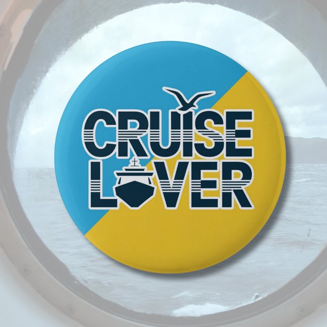 Cruise lover, cruiser badge, cruising holiday  button (Creator Uploaded)