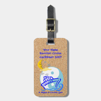 Cruise Luggage Tag w/Leather Strap