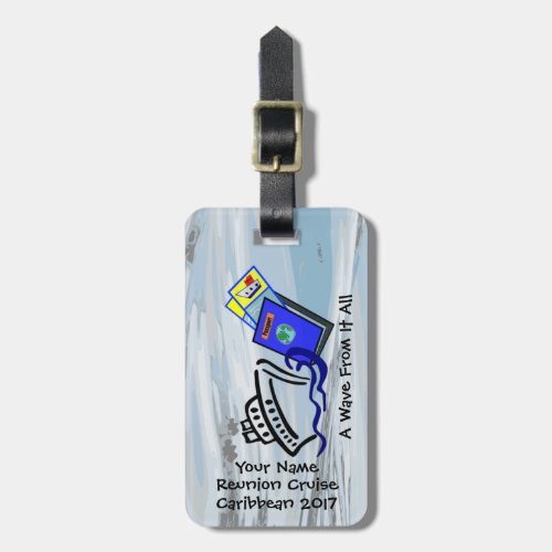 Cruise Luggage Tag wLeather Strap