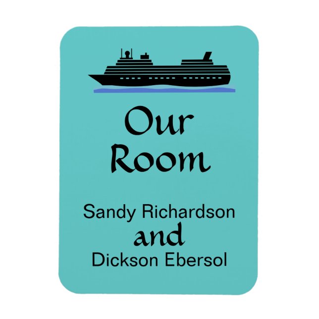 Cruise Magnet Cruise Ship Customizable Our Room ID (Vertical)