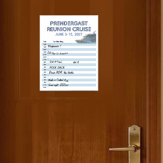 Cruise Magnetic Schedule Planner Dry Erase Board