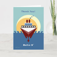 Cruise - Maitre D' - Thank you Blank Tip Card