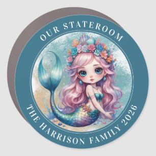 Cruise Mermaid Decor Door Personalized Magnet