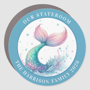 Cruise Mermaid Decor Door Personalized Magnet