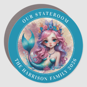 Cruise Mermaid Decor Door Personalized Magnet
