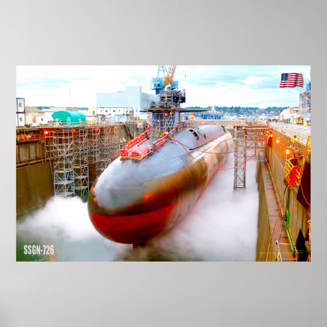 CRUISE MISSILE SUBMARINE – SSGN-726 POSTER (Front)