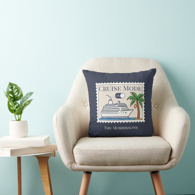 Cruise Mode On Personalized Throw Pillow (Chair)