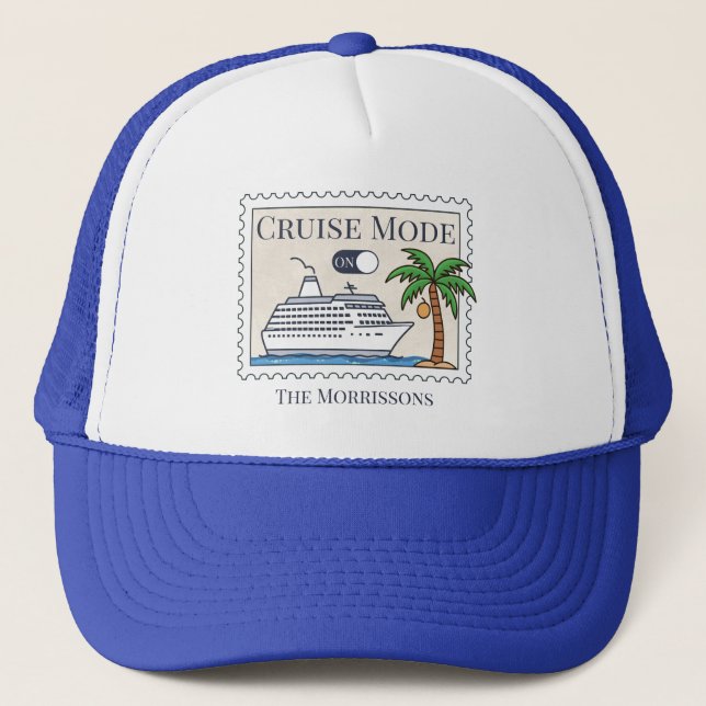 Cruise Mode On Personalized Trucker Hat (Front)