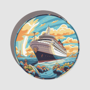 Cruise Mode: On Ship Vacation  Car Magnet