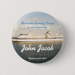 Cruise Name Badge - X Ship Button