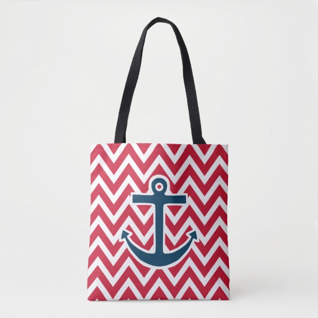 Cruise Nautical Anchor Beach Summer Tote Gift Bag (Front)