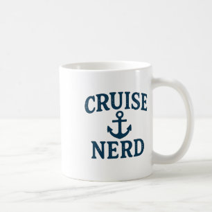 Cruise Nerd Anchor Graphic Distressed Funny Design Coffee Mug