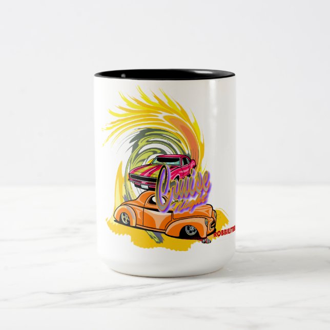 Cruise Night Two-Tone Coffee Mug (Center)