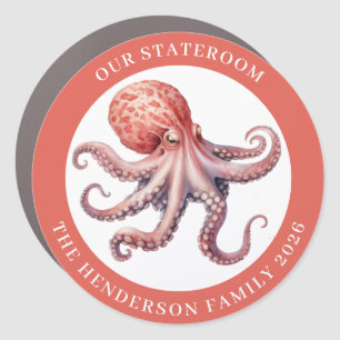 Cruise Octopus Decor Door Personalized Magnet