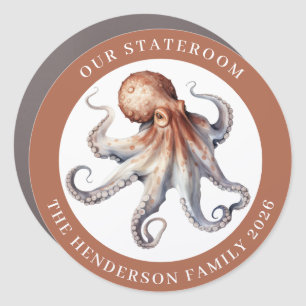 Cruise Octopus Decor Door Personalized Magnet