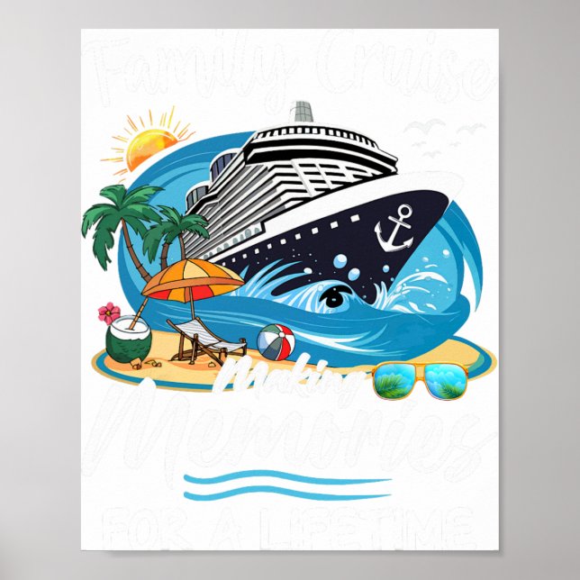 Cruise Party Vacation Trip Family Matching Outfit. Poster (Front)