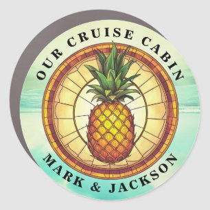 Cruise Pineapple Decor Door Personalized Magnet