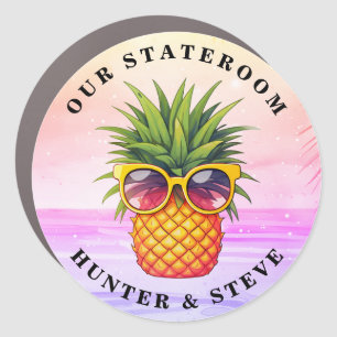 Cruise Pineapple Decor Door Personalized Magnet