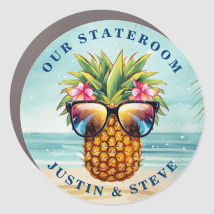 Cruise Pineapple Decor Door Personalized Magnet
