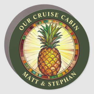 Cruise Pineapple Decor Door Personalized Magnet