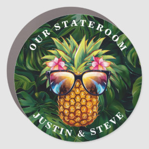 Cruise Pineapple Decor Door Personalized Magnet