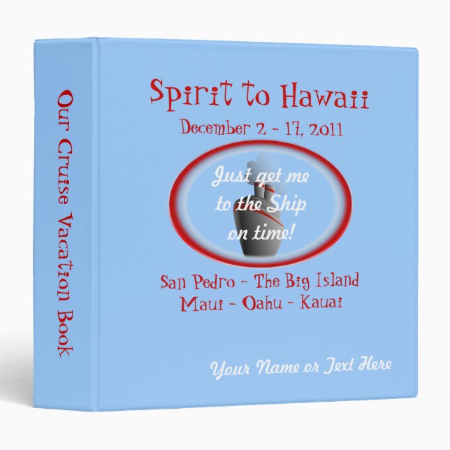 Cruise Planner - Memory Book Avery Binder (Front/Spine)