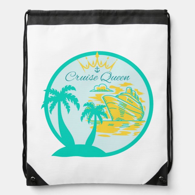  Cruise Queen Drawstring Bag (Front)